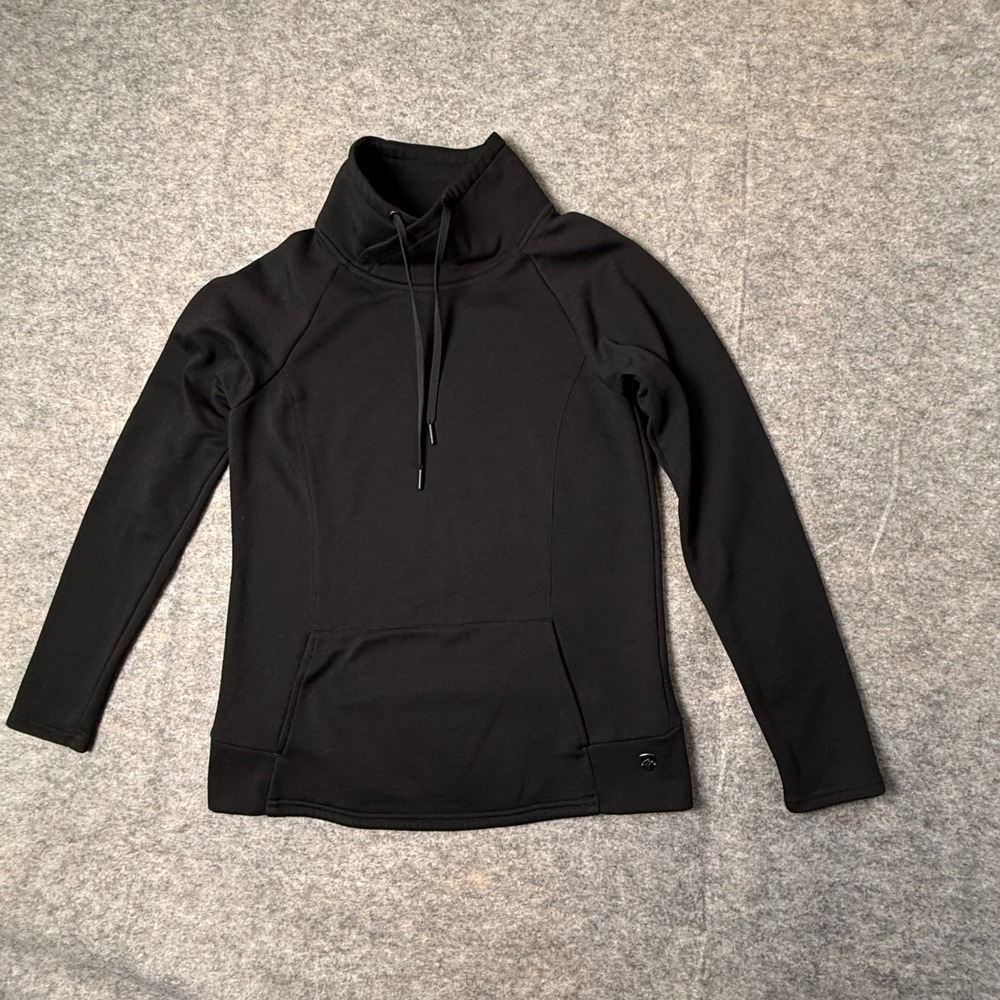 KUHL Lea Pullover Womens XS Black Funnel Neck Hoodie Sweatshirt style 4270